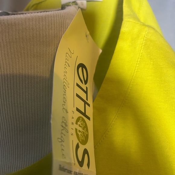 NWT Ethos Organic Cotton Babydoll Tunic Top - Sun Yellow - Picture 4 of 5